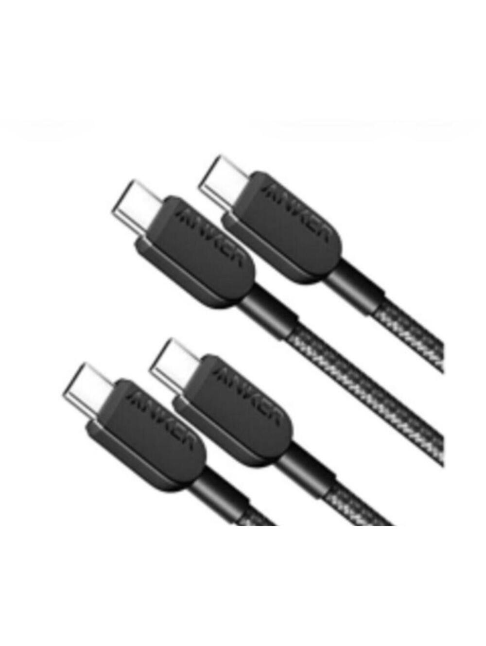 Set of 2 Anker 310 Heavy-Duty Nylon USB-C Cables, 6 ft, USB PD Compatible